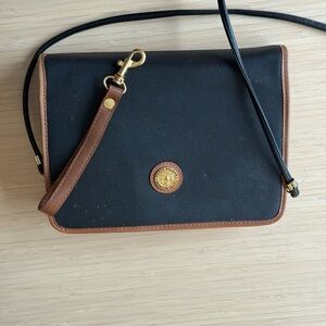 Pierre Balmain Black and Tan Shoulder Bag
